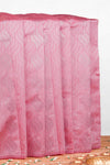 Peach lichi silk leaf motif saree