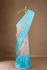 Peach pattu silk saree