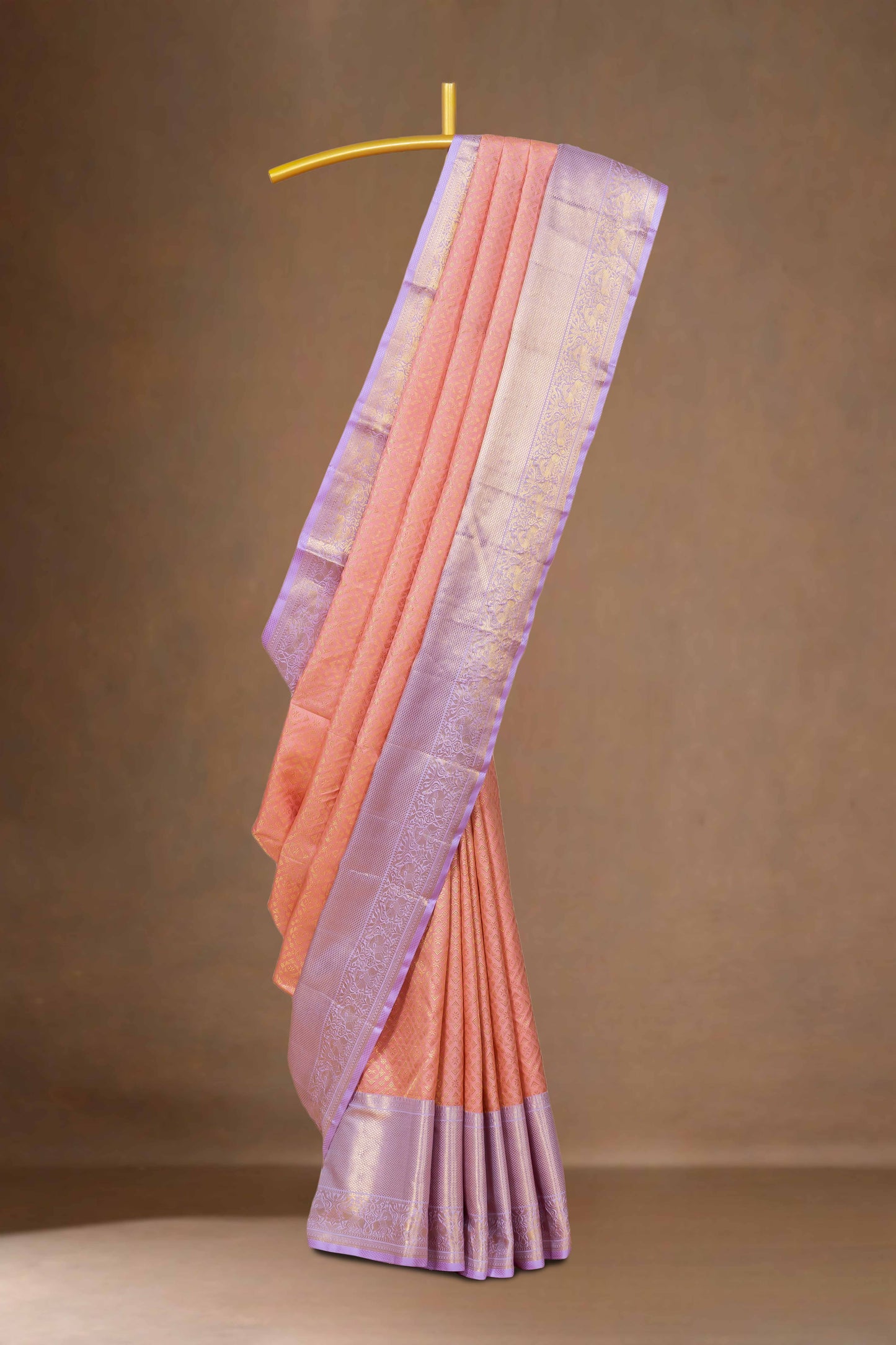 Peach pattu silk sarees