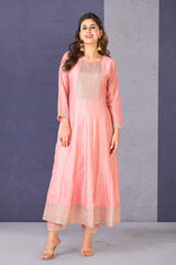 Peach traditional suit set