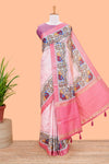 Peach tussar fabric