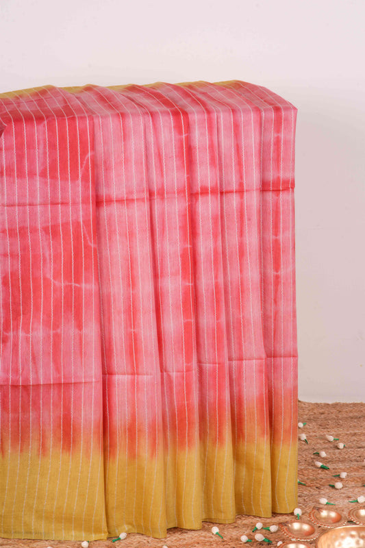 Peachy pink linen cotton