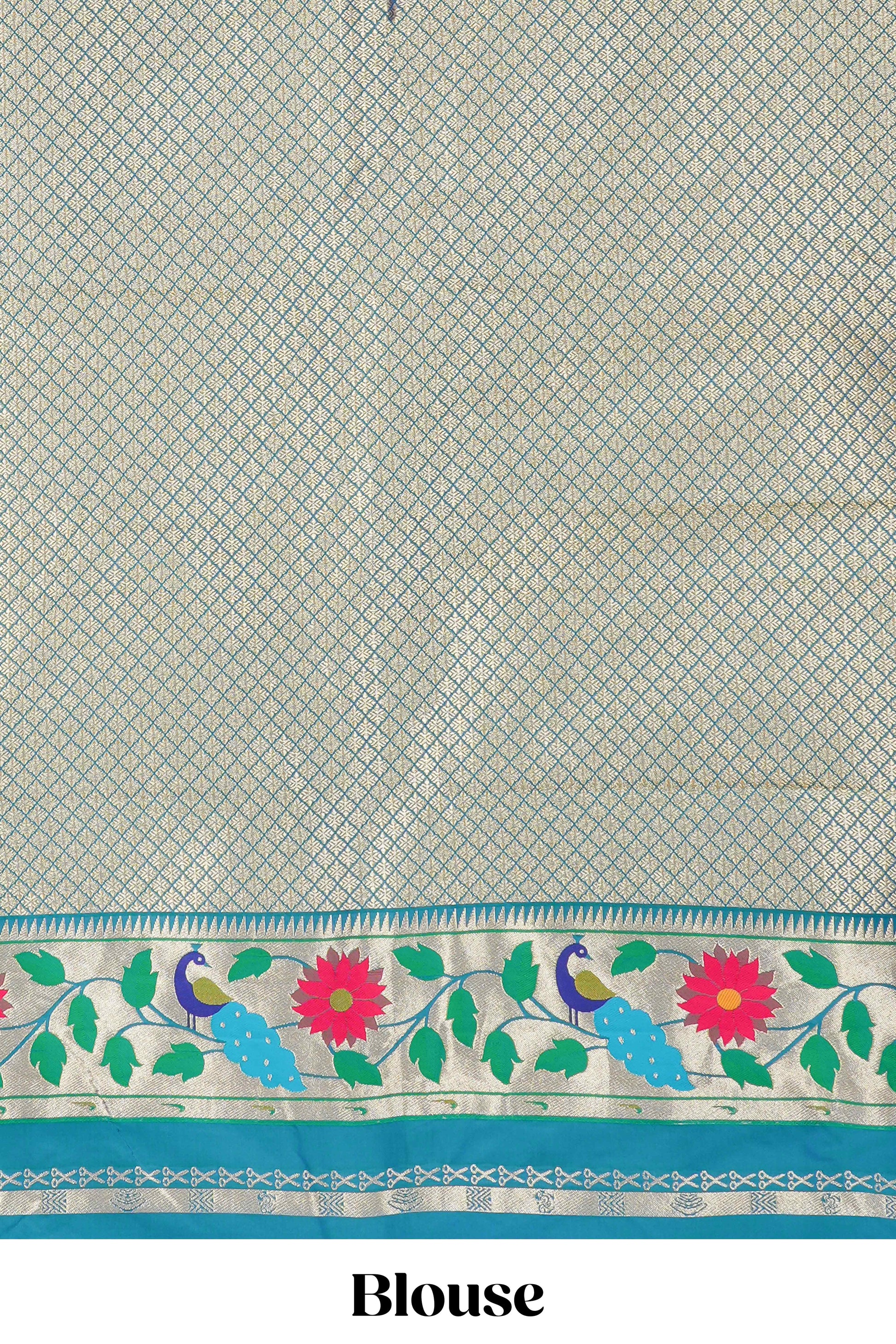 Peacock blue art silk elegant drape saree