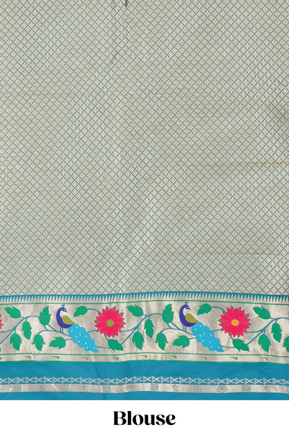 Peacock blue art silk elegant drape saree
