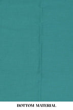 Peacock blue cotton silk festive suit