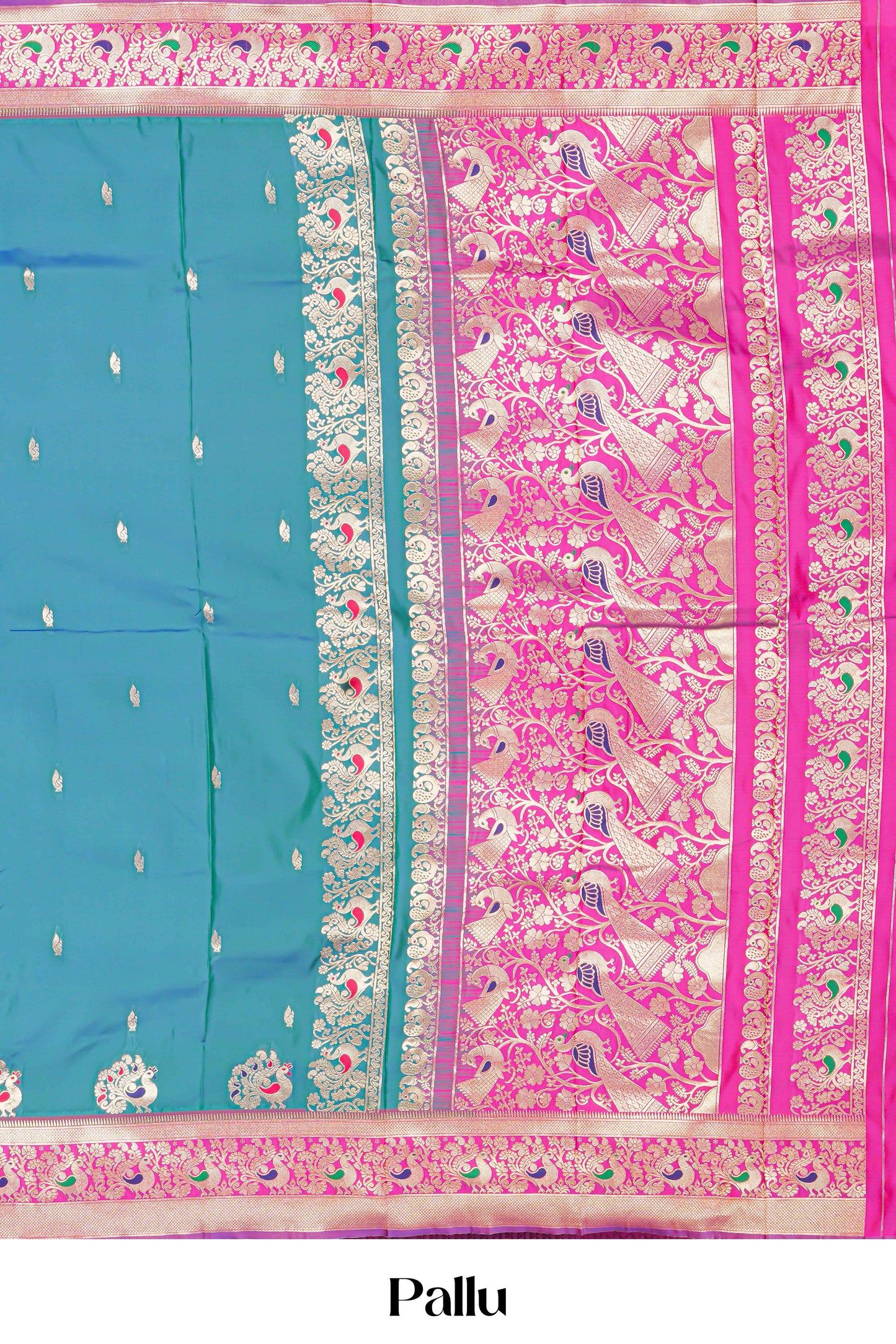 Peacock green art silk elegant drape saree