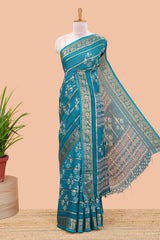 Peacock green georgette 