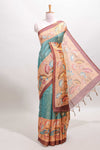 Peacock green tussar weave 