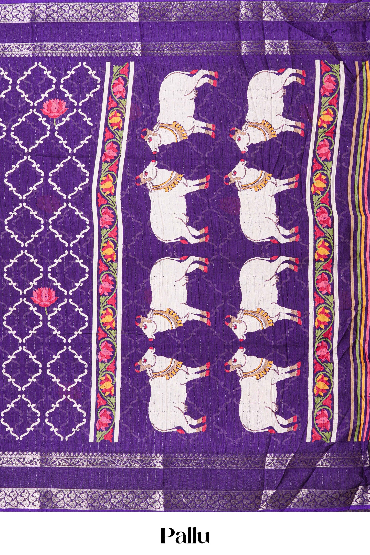 Pichwai style pallu