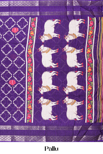 Pichwai style pallu