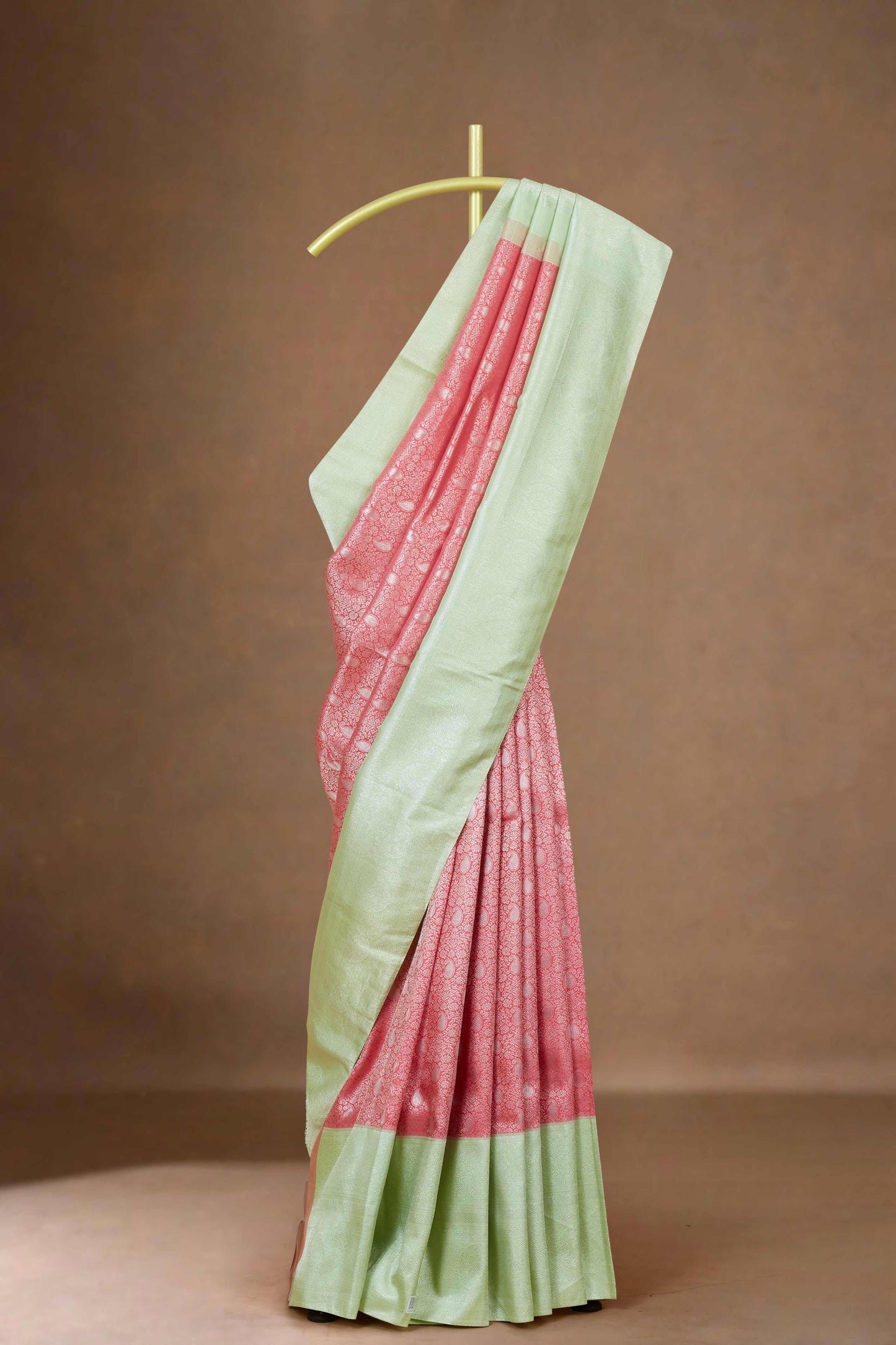 Pink bridal pattu silk saree