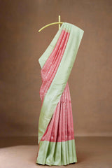 Pink bridal pattu silk saree