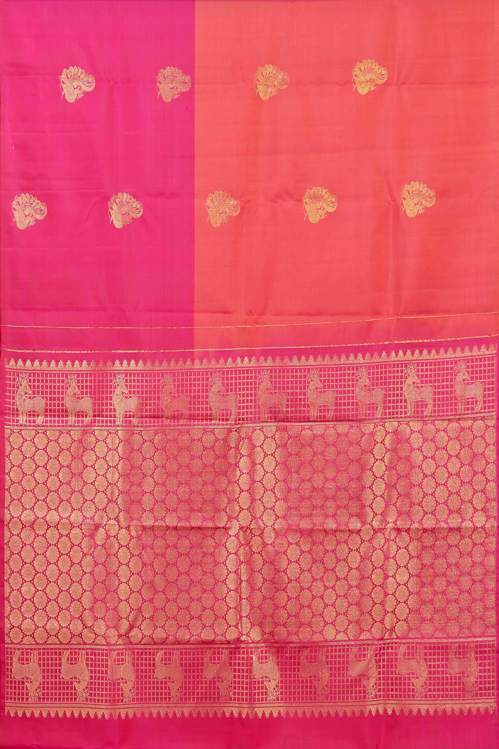 Pink butta silk saree

