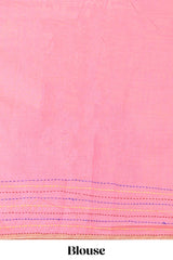 Pink casual chanderi cotton saree
