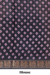 Pink casual wear chanderi cotton saree