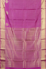 Pink checked silk saree