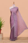Pink chiffon georgette crush saree