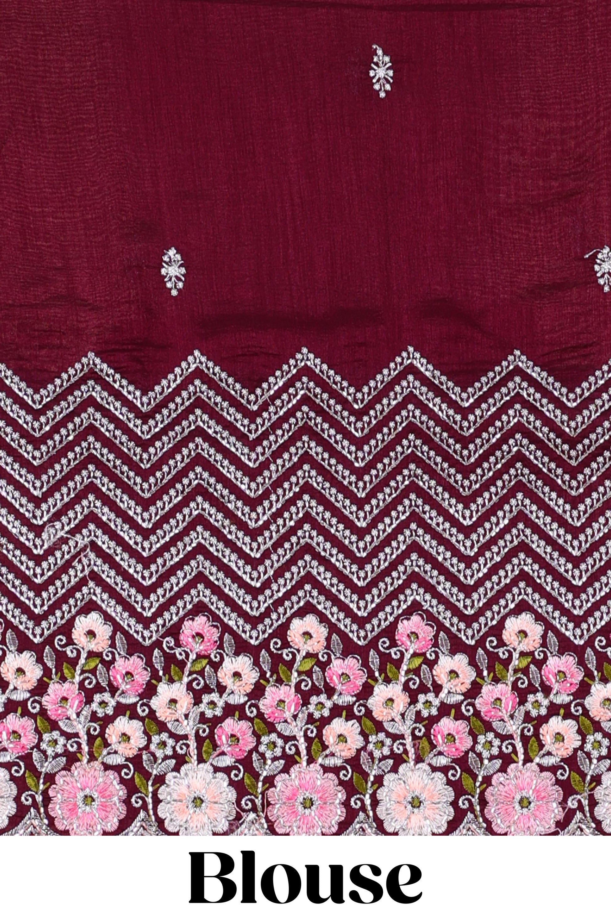 Pink chiffon georgette designer saree