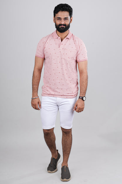 Pink collared tshirt