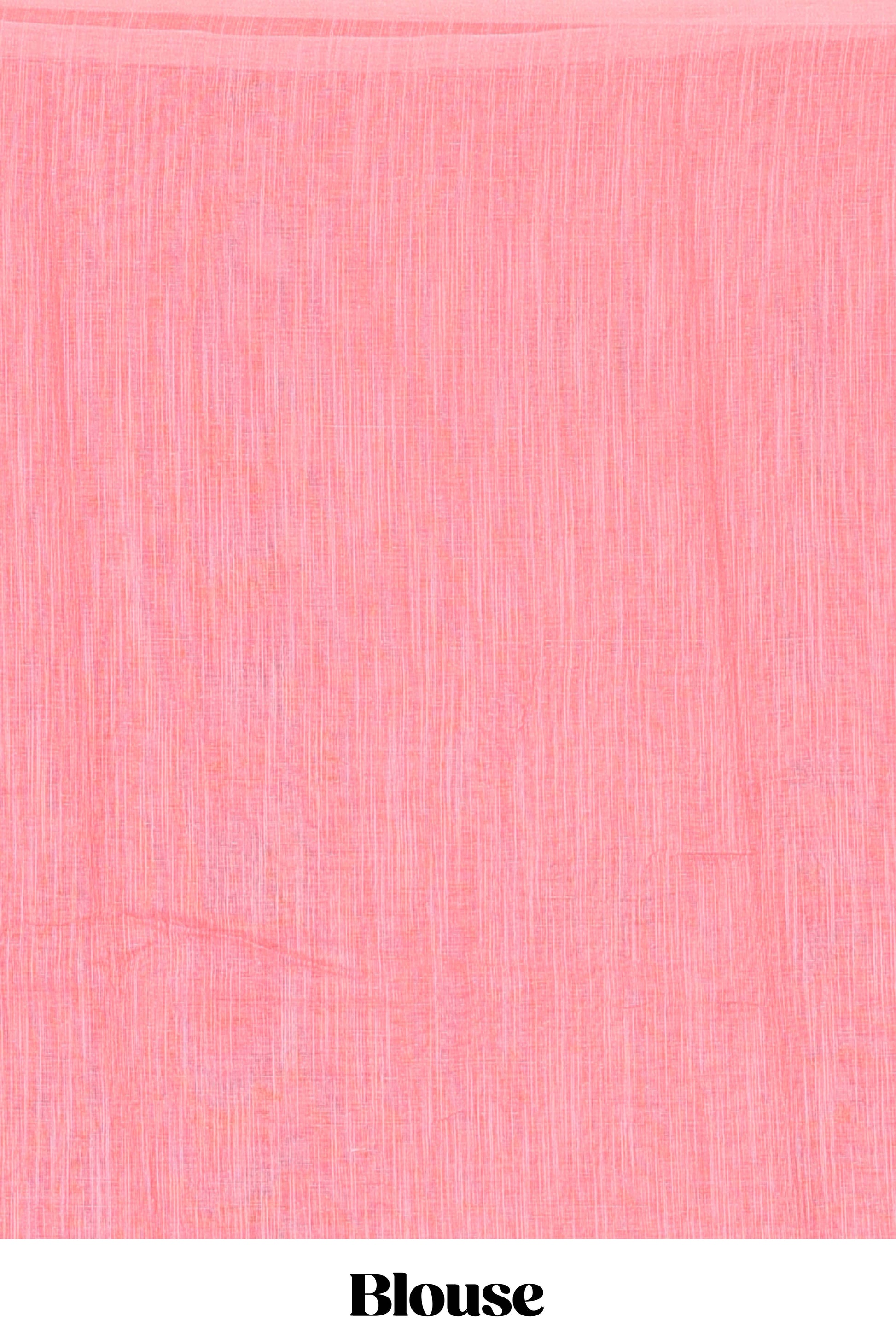 Pink contrast linen cotton saree