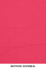 Pink cotton floral design suit