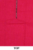 Pink cotton kalamkari dress material