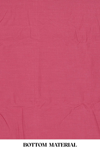 Pink cotton thread work suit