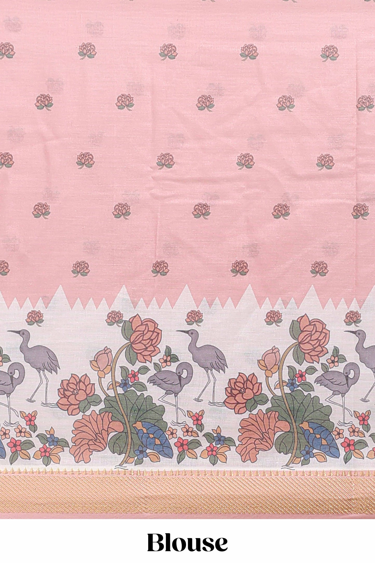 Pink elegant print saree