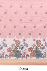 Pink elegant print saree