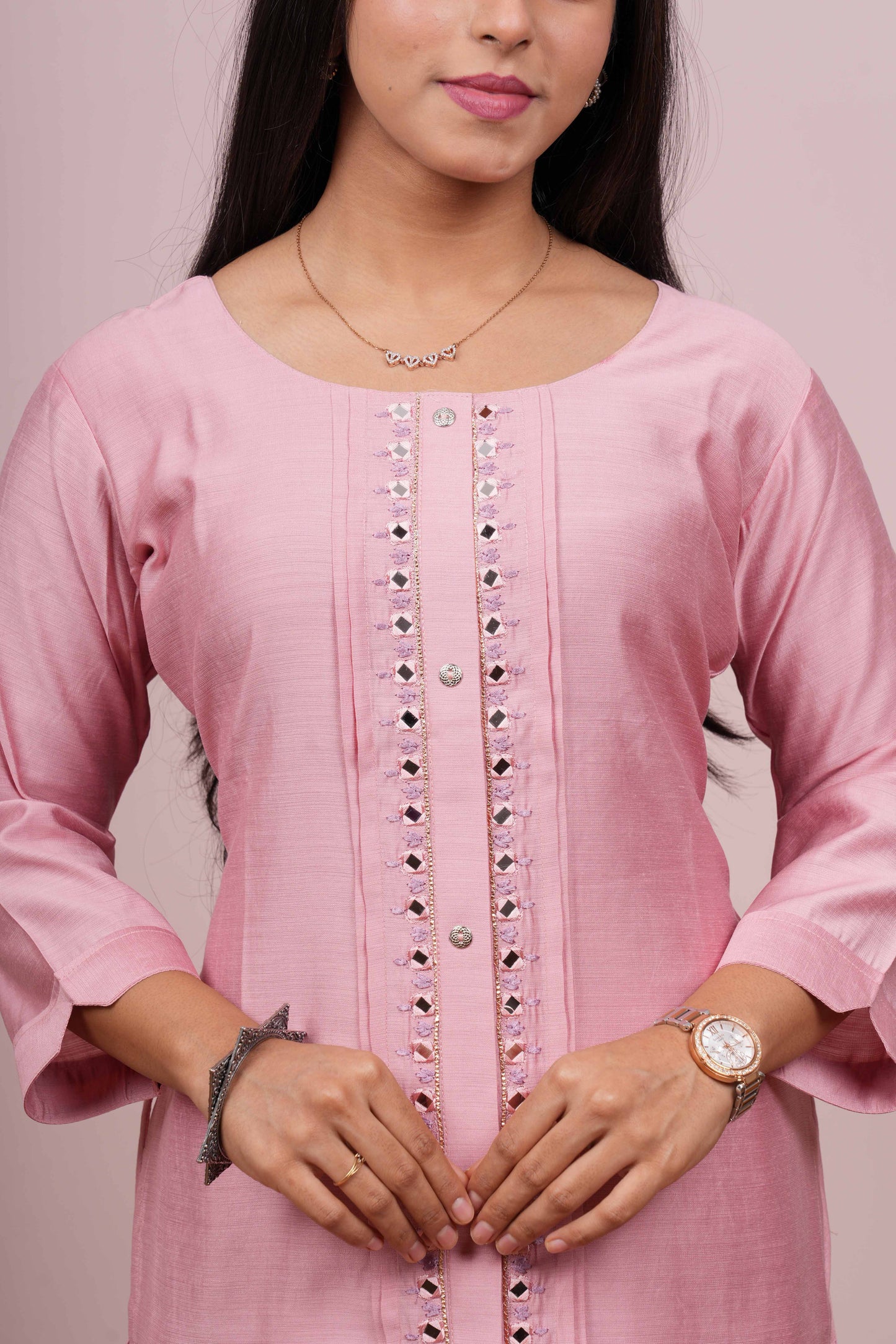 Pink festive ethnic suit
