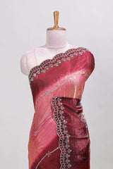 Pink festive party saree