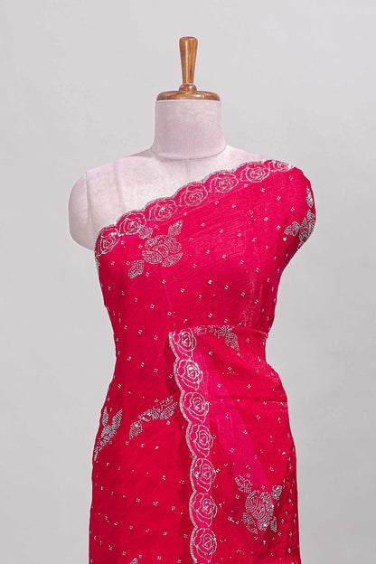 Pink festive  saree designer
