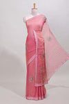 Pink floral stone saree
