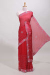 Pink floral stone work saree
