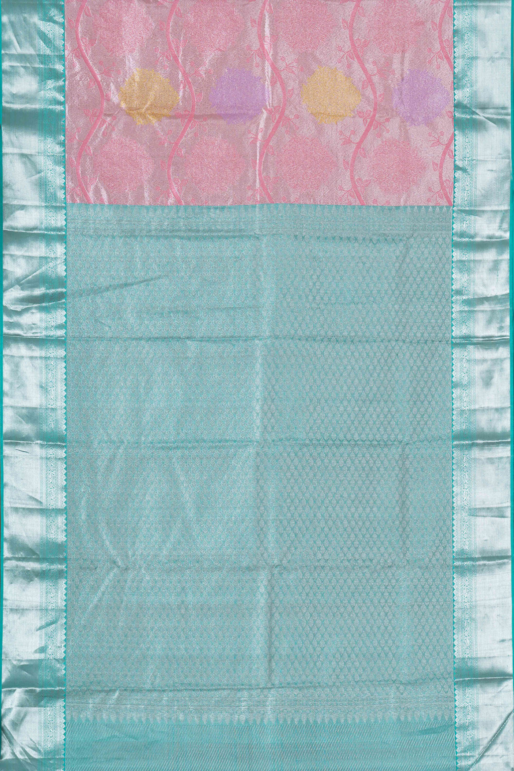 Pink jacquard silk