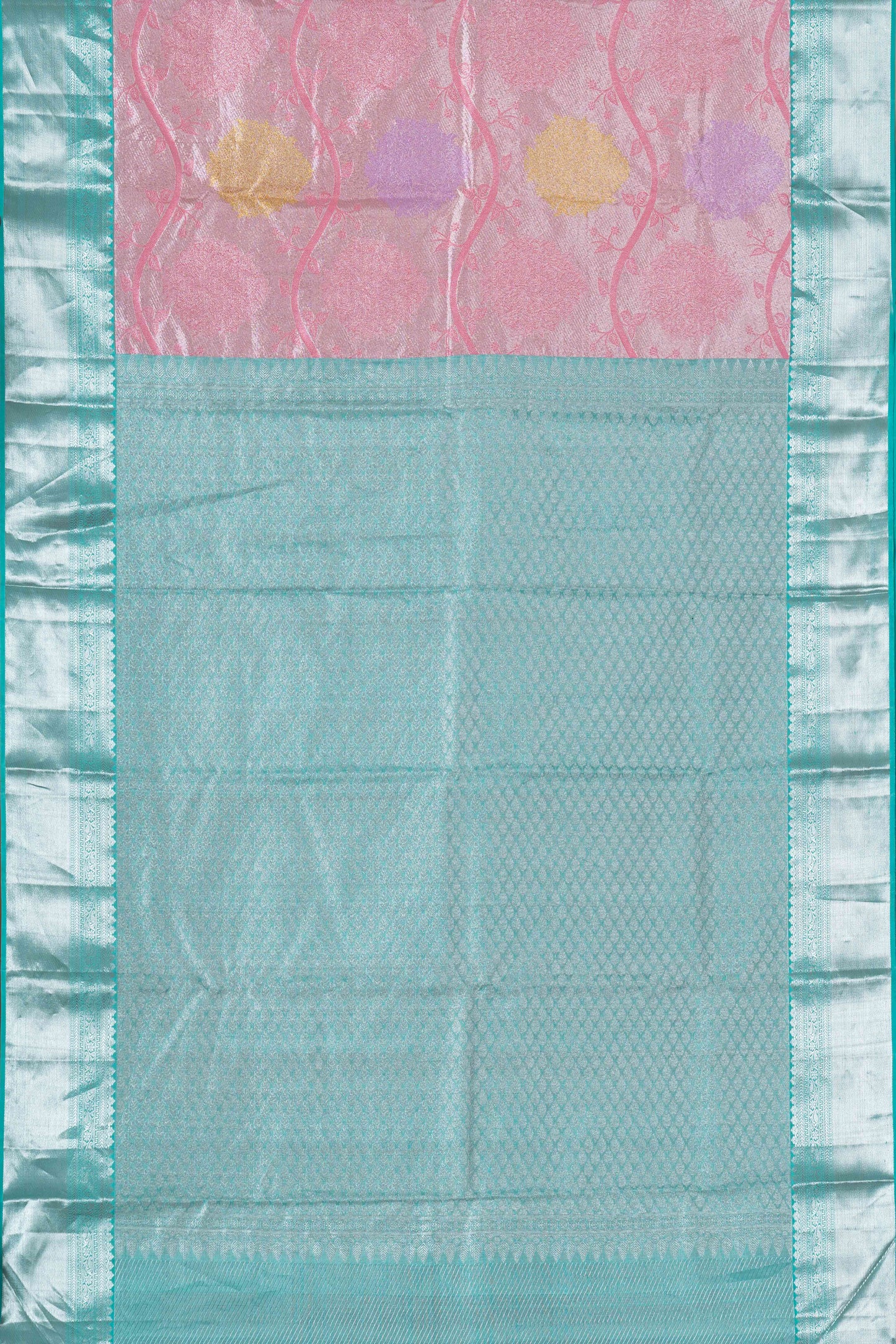 Pink jacquard silk