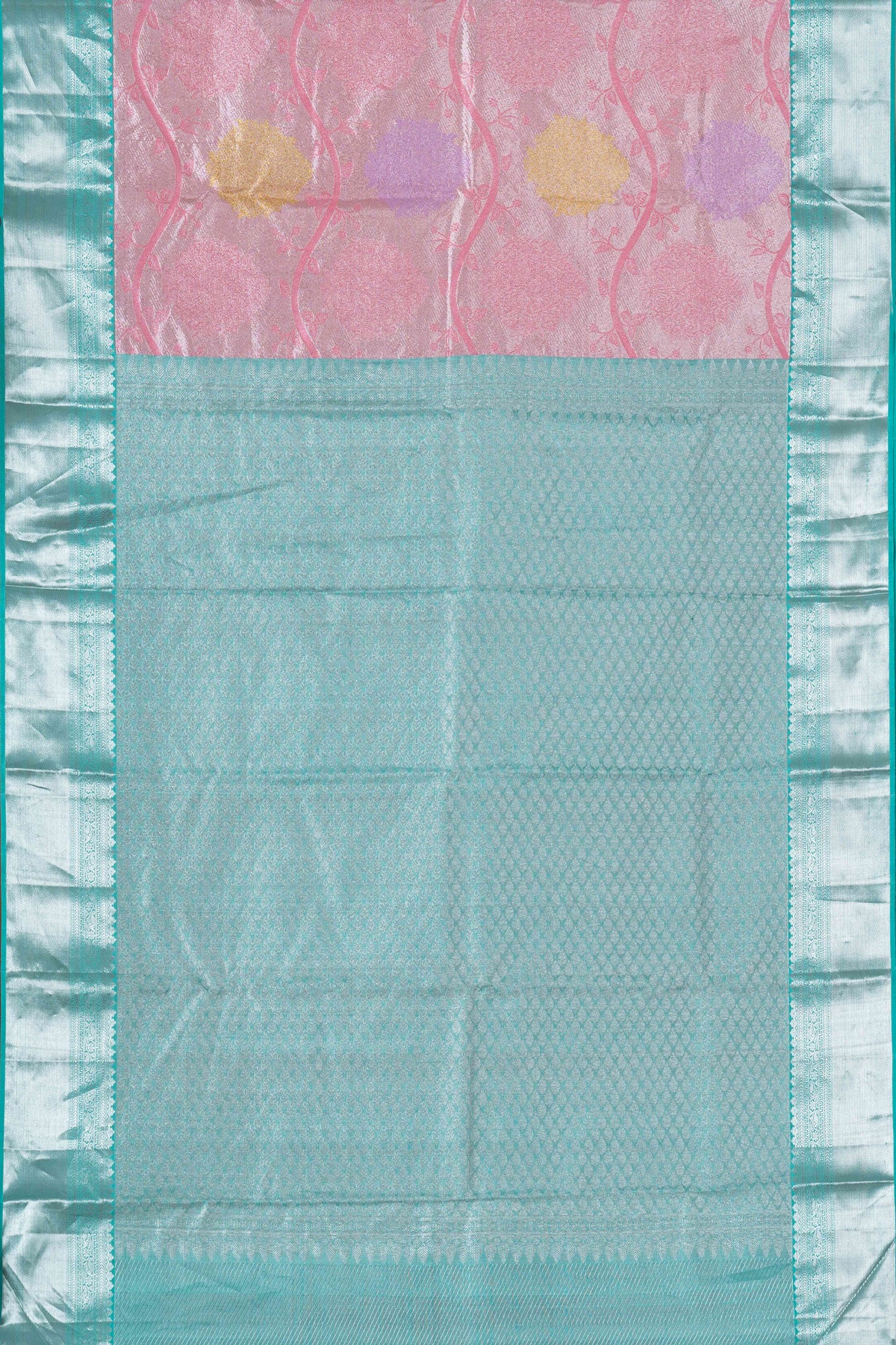 Pink jacquard silk
