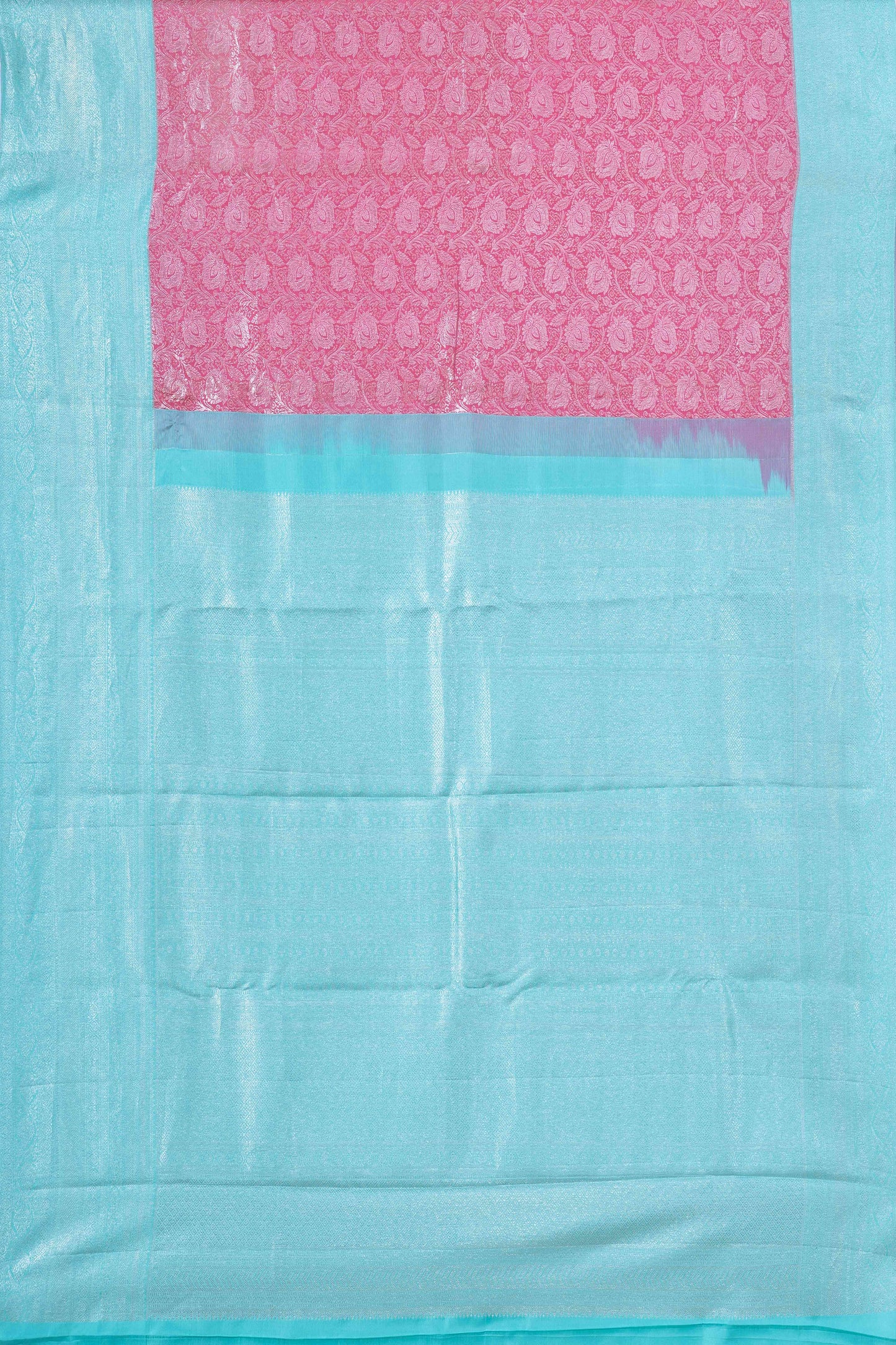 Pink jacquard silks saree