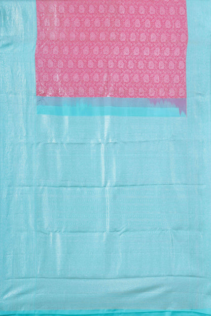 Pink jacquard silks saree