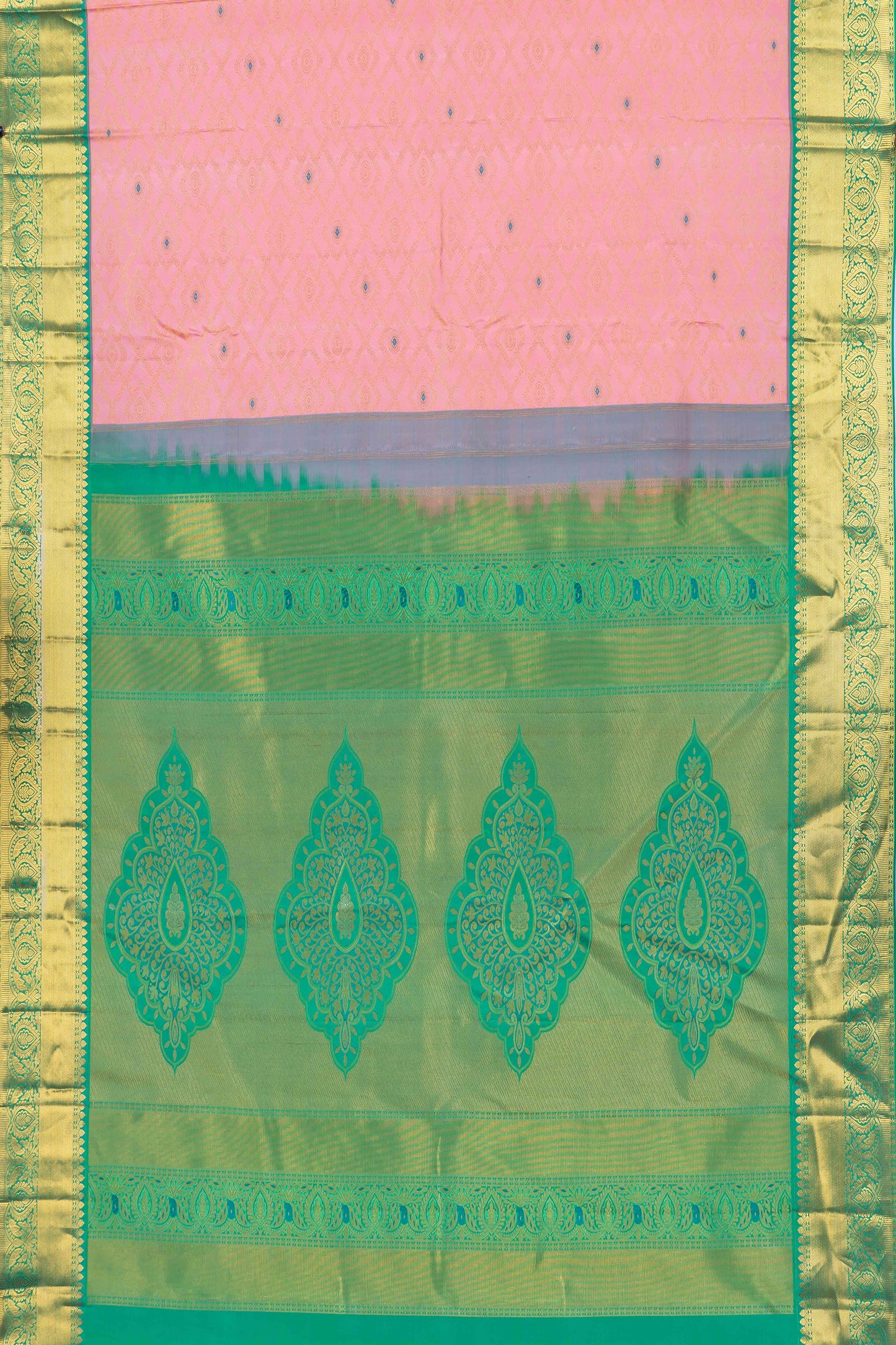 Pink jacquard silks sarees