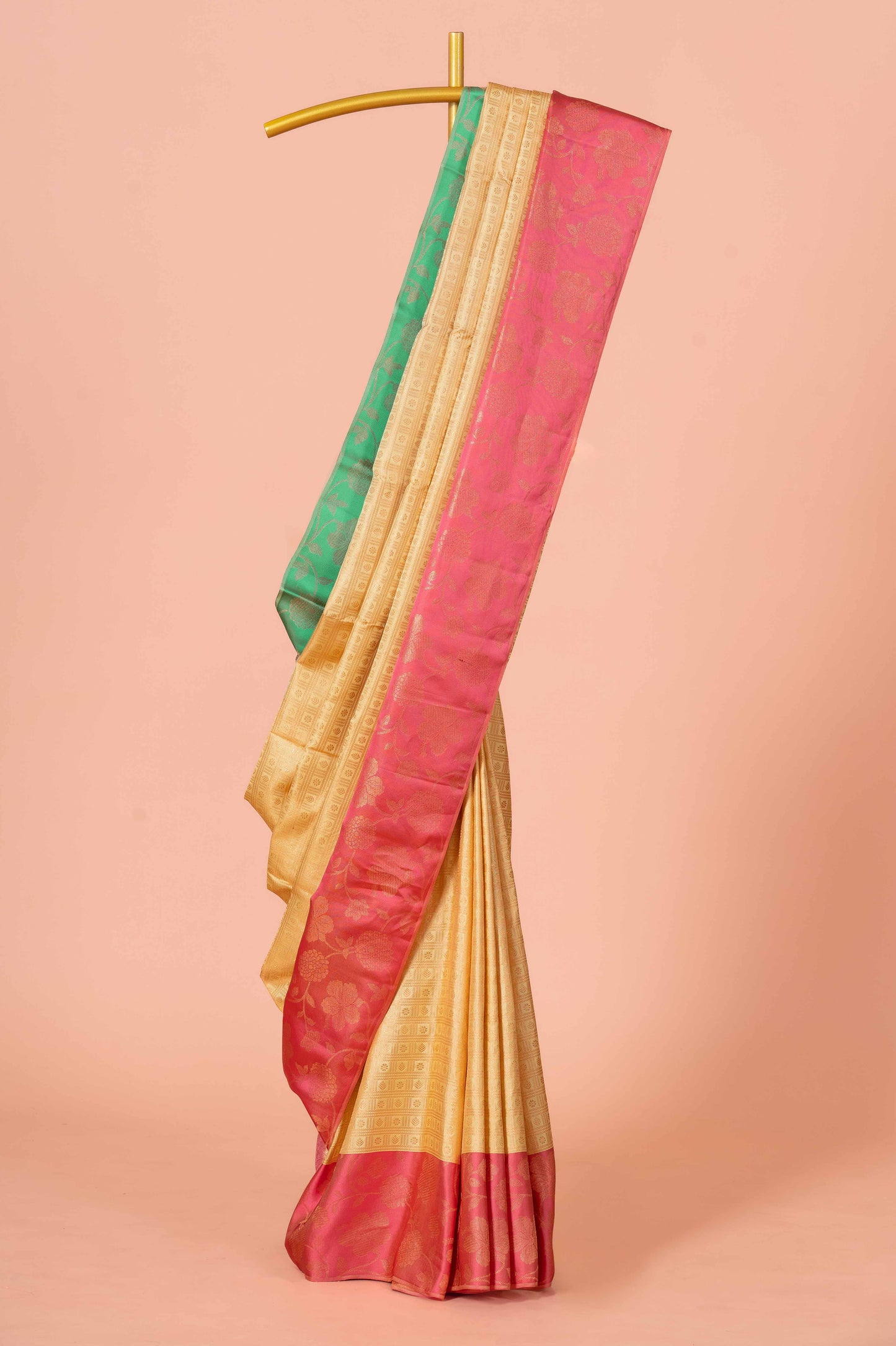 Pink pattu silk saree