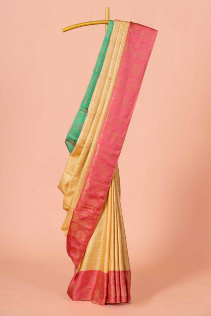 Pink pattu silk saree