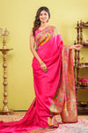 Pink pure viscose 