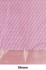 Pink semi dola elegant saree