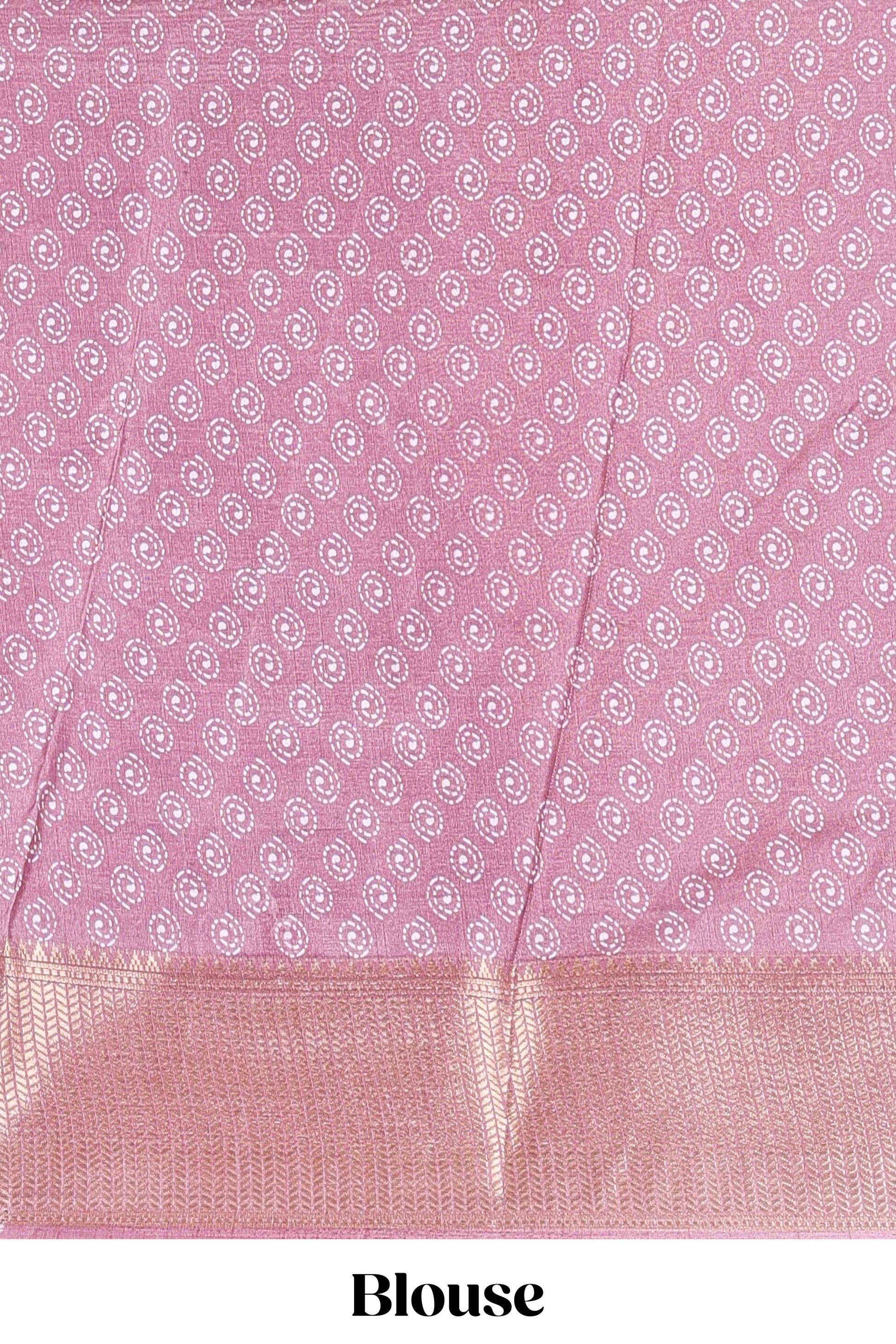 Pink semi dola elegant saree