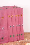 Pink textured cotton weave