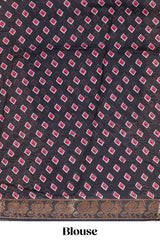 Pink traditional chanderi saree kalamkari motifs