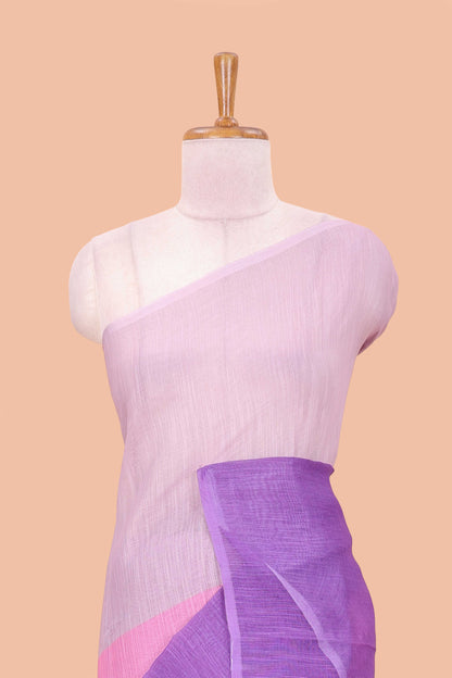 Pink violet woven linen drape