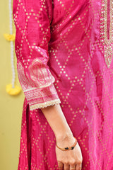 Pink viscose festive salwar suit