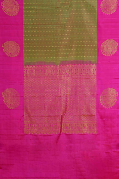 Pink zari butta designer saree